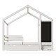 preview thumbnail 7 of 18, Twin Size House Bed with Blackboard and Drawers,Two assembly options