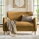 preview thumbnail 60 of 62, HULALA HOME Adika 51"W Farmhouse Striped Linen Upholstered Loveseat with Solid Wood Spindle Legs