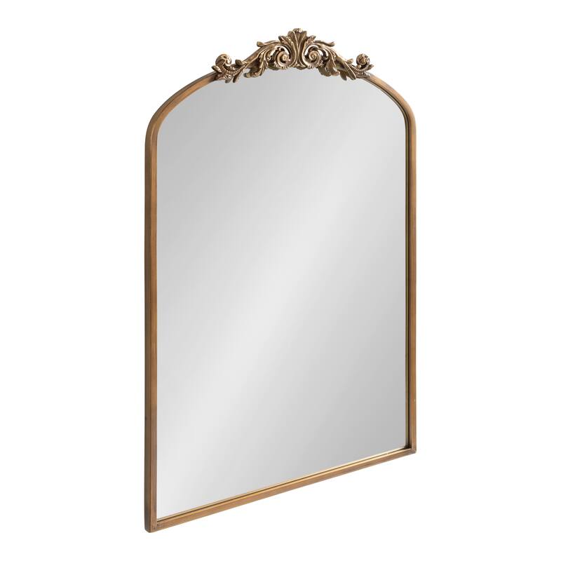 Kate and Laurel Arendahl Traditional Baroque Arch Wall Mirror - 24x36 - Gold