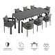 preview thumbnail 9 of 17, Tahoe 9-Piece Outdoor Patio Aluminum Dining Set With Extendable Table by Modway