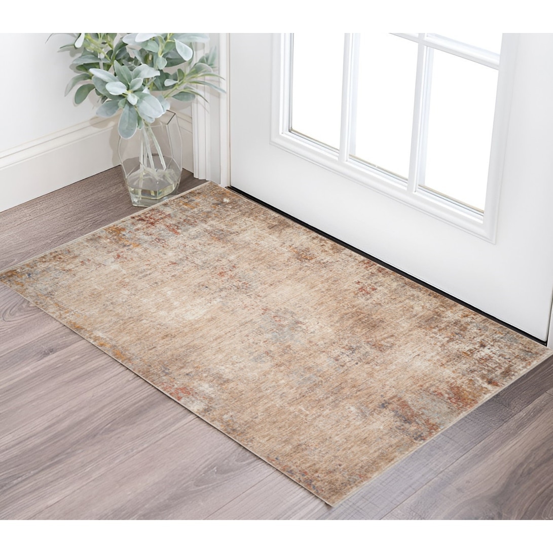 HomeRoots Argu Abstract Traditional Rectangle Area Rug