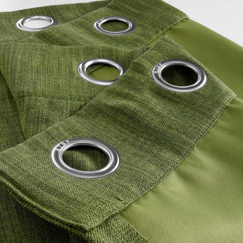 Exclusive Fabrics Faux Linen Grommet Room Darkening Curtain (1 Panel)