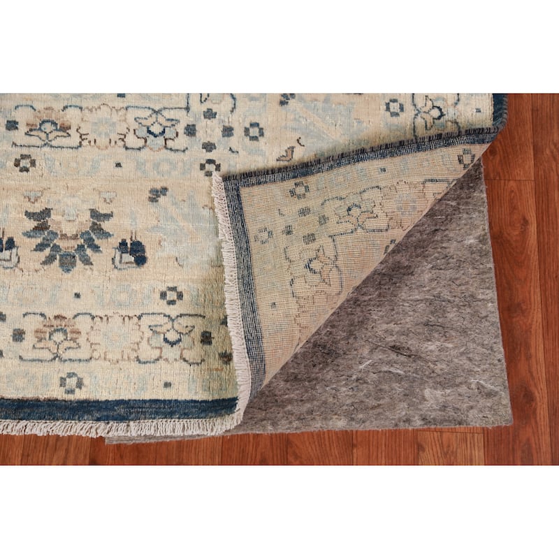 Hand Knotted Oriental 100% Wool Carpet Traditional All-Over Navy Blue & Blues Ziegler Area Rug - 9' 9'' X 8' 3''
