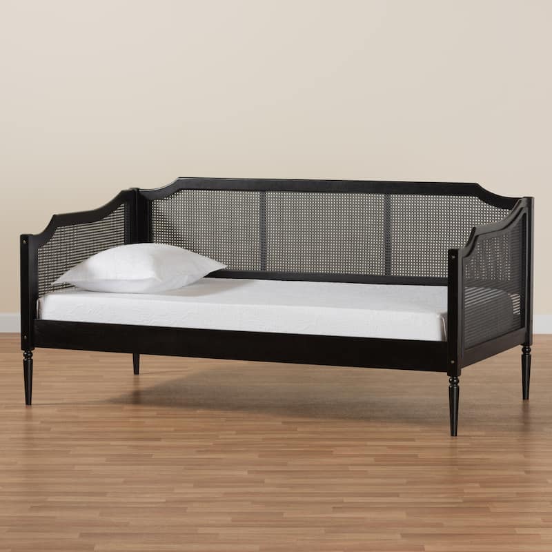 Ogden Mid-Century Modern Synthetic Rattan Daybed-Twin
