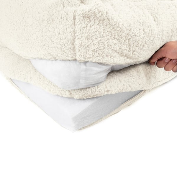 Sherry Kline Sherpa Couch 3Sides Bumper Dog Bed On Sale Bed Bath