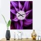 preview thumbnail 8 of 13, Designart 'Fractal Flower Purple' Oversized Modern Wall CLock 18 in. wide x 23 in. high