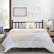 preview thumbnail 2 of 2, Traditional Farmhouse Headboard in Matte Black Metal Finish
