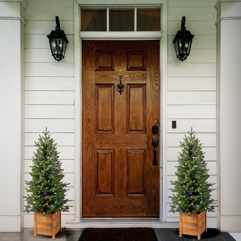 4' Led Potted Ornamental Pine Tree