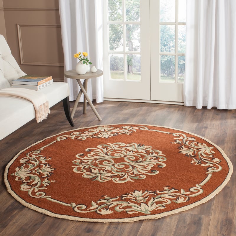 SAFAVIEH Handmade Easy Care Lidy Oriental Rug - 6' Round - Rust/Multi