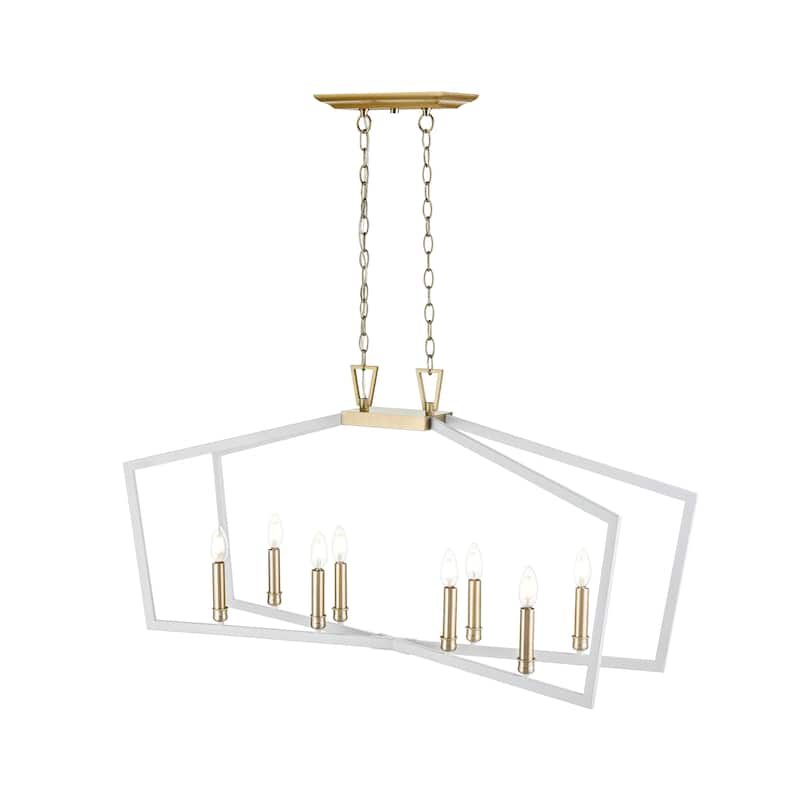 Lizabeth 8-Light Pendant Light Matte White/Modern Gold - Matte White/Modern Gold