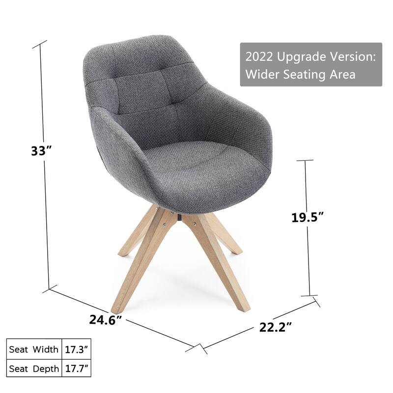Modern Home Office Swivel Desk Chair Fabric Accent Chair