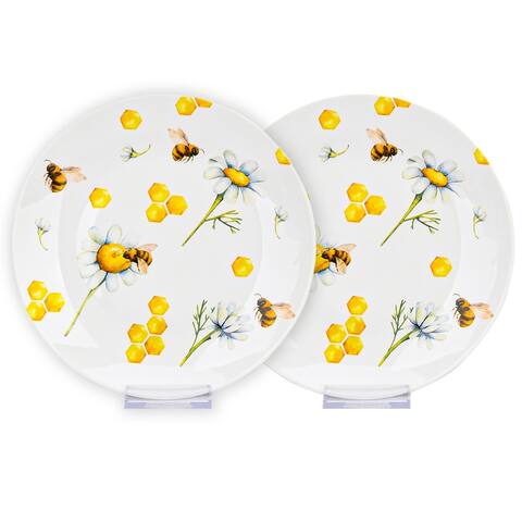 STP Goods Honey Bee Bone China Dessert Plate Set of 42 - 8"