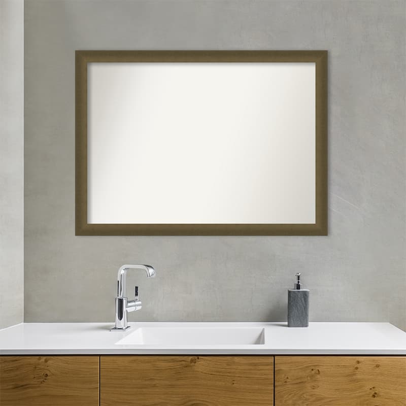 Blaine Narrow Non-Beveled Framed Bathroom Vanity Wall Mirror