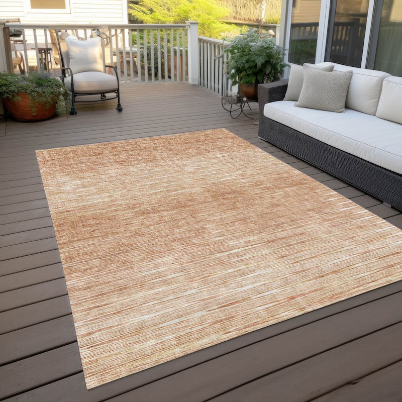 Machine Washable Indoor/ Outdoor Chantille Ombre Stripes Rug