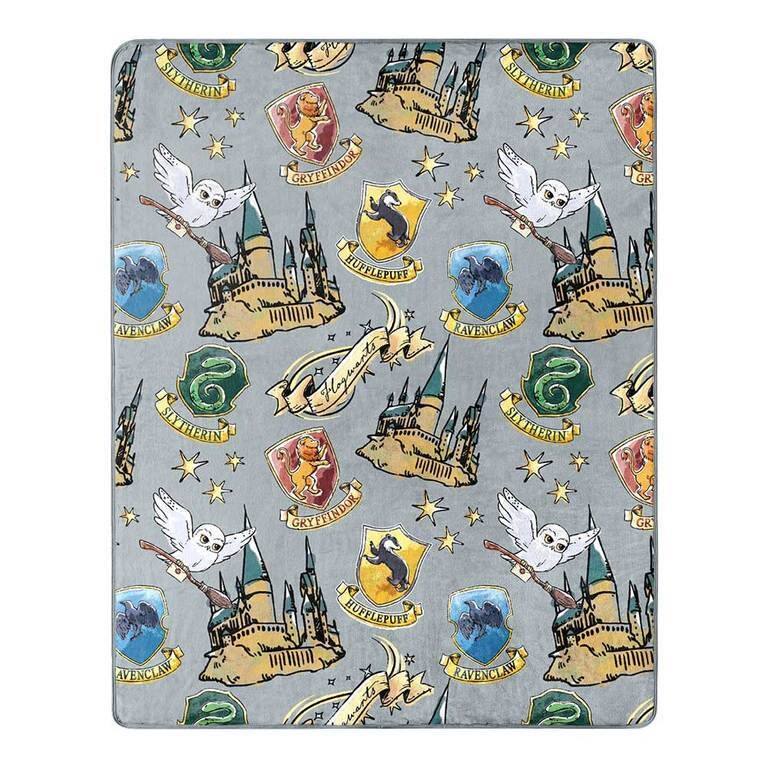 Warner Brothers Harry Potter Hedwig Magic Silk Touch Throw Blanket with Plush Hugger