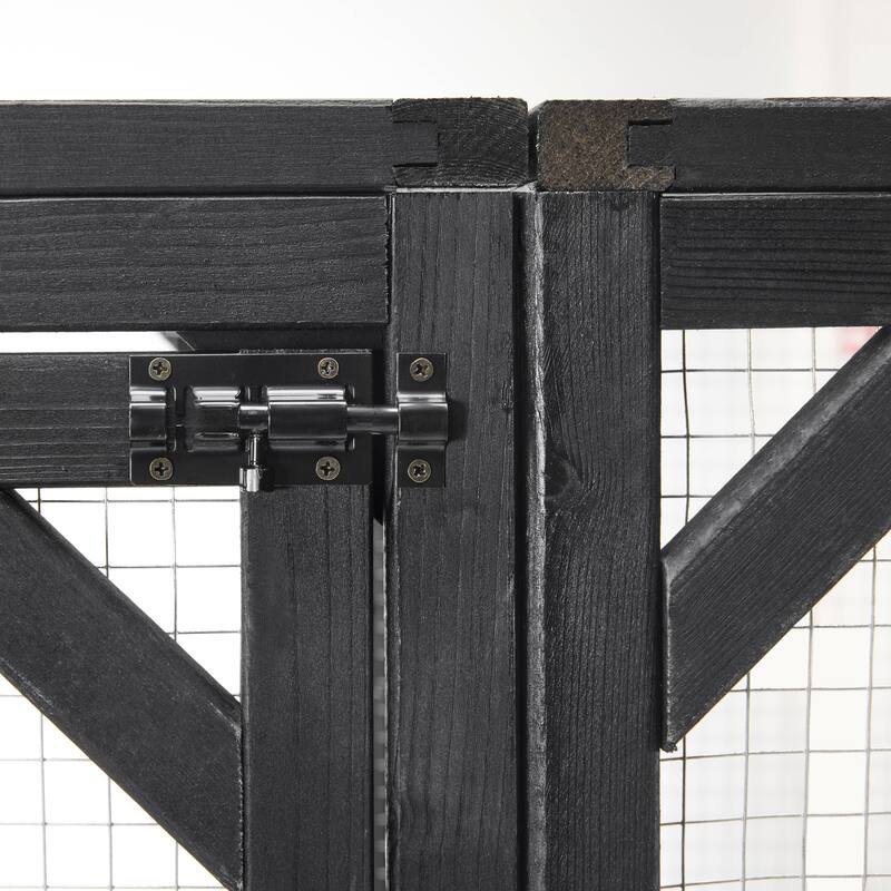Roomfitters Outdoor Cat House Catio Enclosure Double Door Balcony Playpen with Platforms and Condos for 1-3 Cats