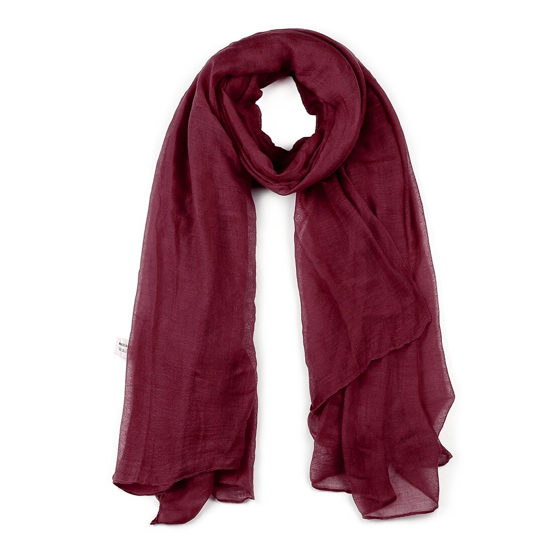 long burgundy scarf