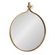 preview thumbnail 59 of 94, Kate and Laurel Yitro Round Wall Mirror 30x37 - Gold