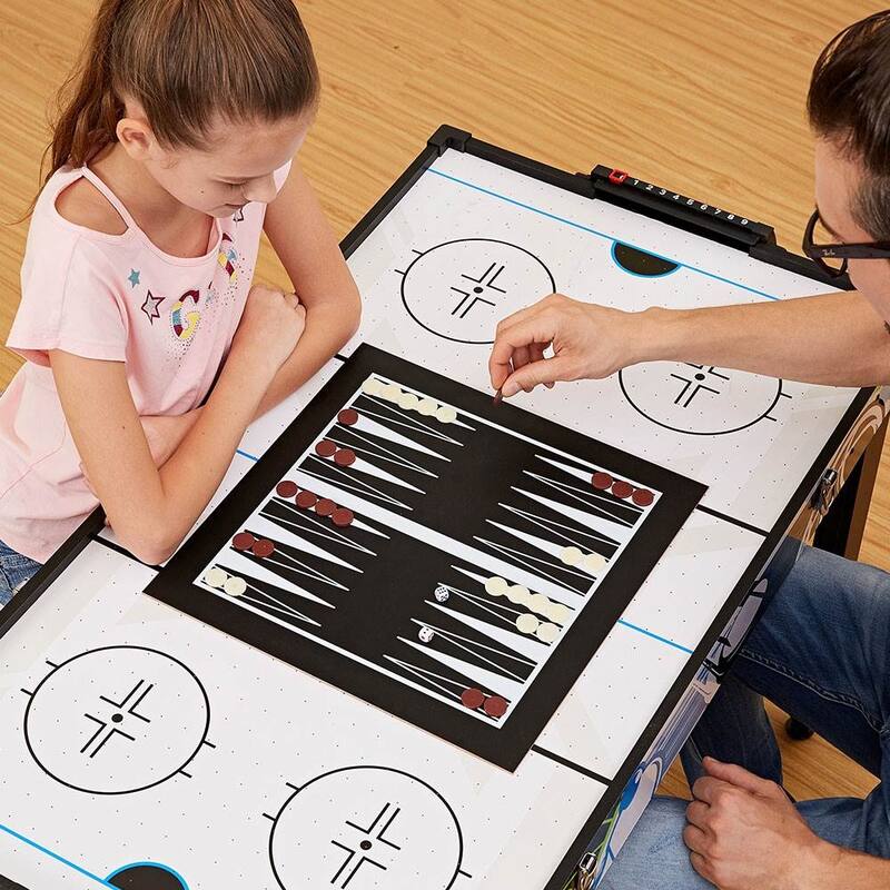 MD Sports 48 Inch 12 in 1 Combo Manual Scoring System Multi Game Room Table - 51.8