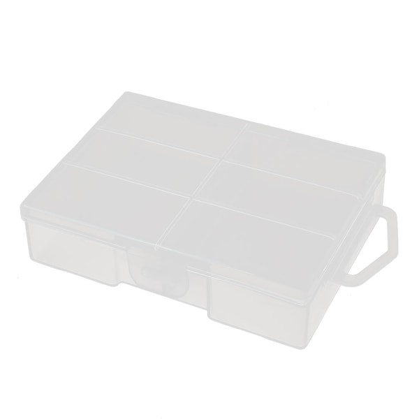 94mmx68mmx25mm Transparent Storage Case Hard Plastic Battery Holder Organizer