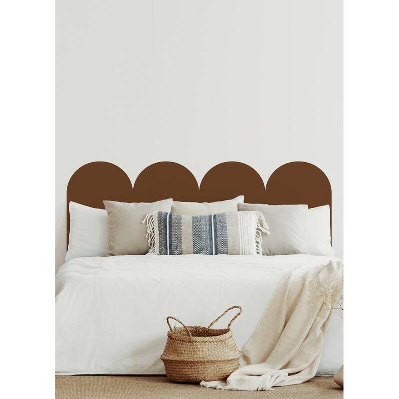 WallPops Terracotta Scallop Headboard Wall Decal