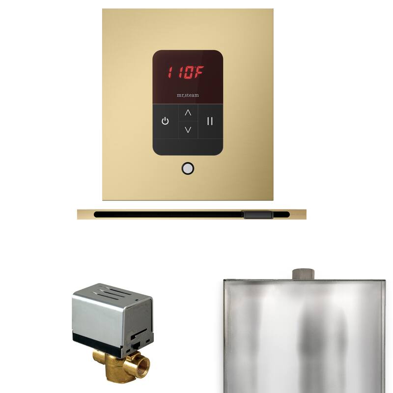 Mr Steam BBSL Basic Butler Linear Package Steam Shower Control Package - Satin Brass