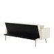 preview thumbnail 15 of 13, Versatile Convertible Folding Futon Sofa Bed, Features Adjustable Backrest and Stylish Gold Legs.