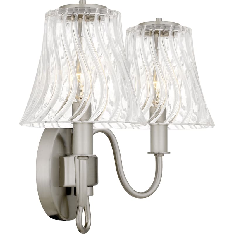 McKinney 2-Light Brushed Nickel Bath Light