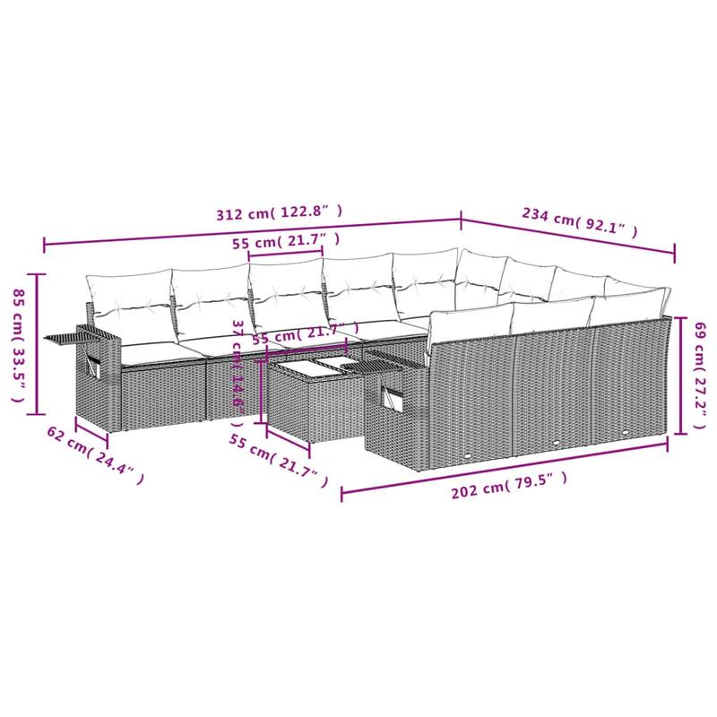 vidaXL Garden Sofa Set