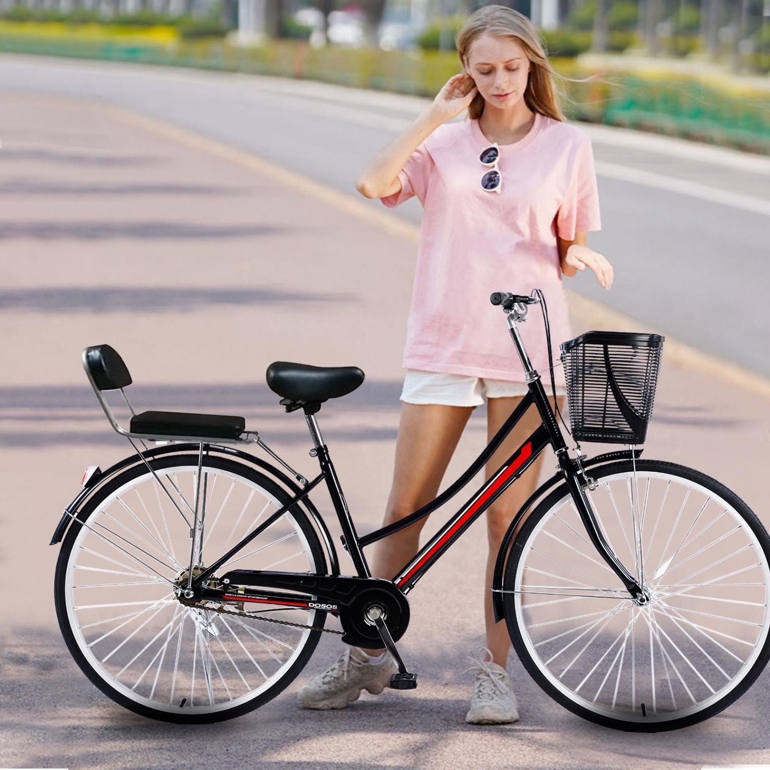 26" Womens Classic Bikes Beach Cruiser Bike Retro Bicycle City Cycling Girl Gift