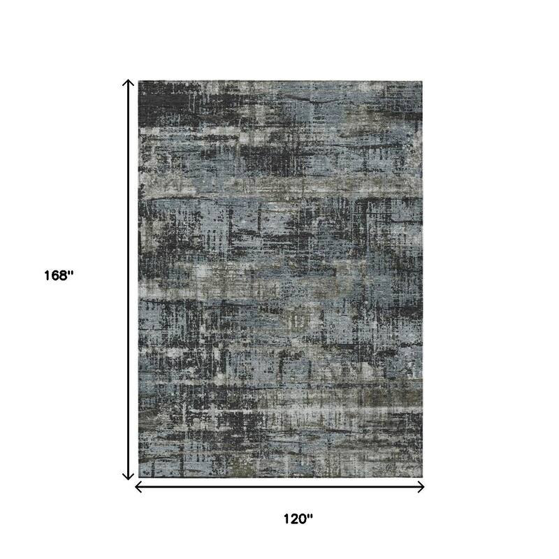 HomeRoots Geometric Transitional Rectangle Outdoor Rug