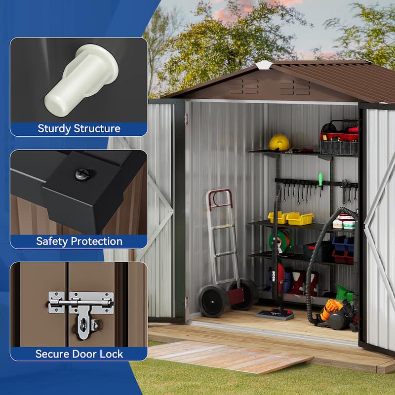 6 X 4FT Outdoor Storage Shed - 6*4 FT