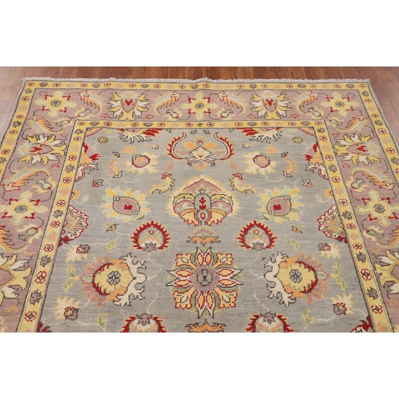 Kazak Oriental Area Rug Handmade Geometric Wool Carpet - 5'3" x 6'7"