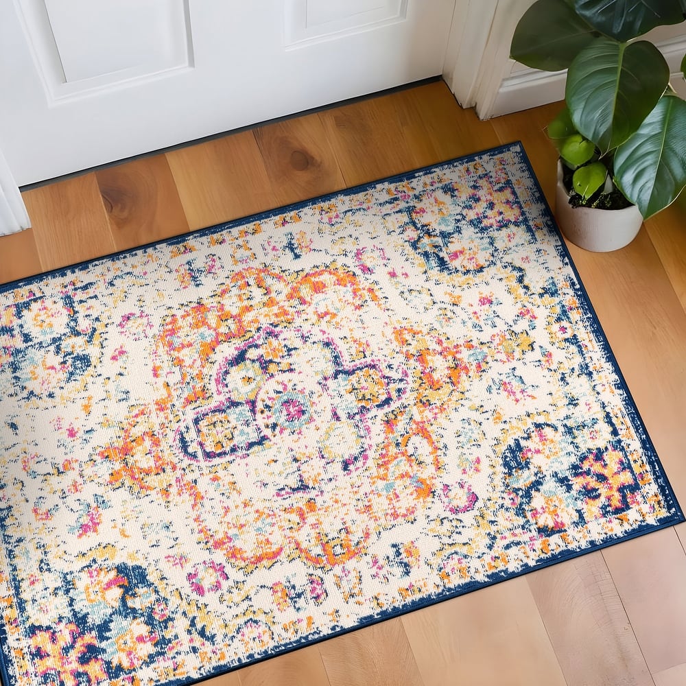 The Curated Nomad Sunset Distressed Vintage Bohemian Rug