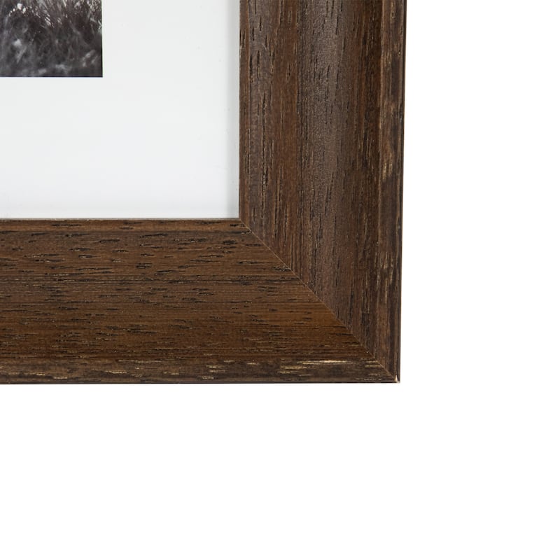Wooden Picture Frames for 8" x 10" Photo - Dark Brown - Set of 2