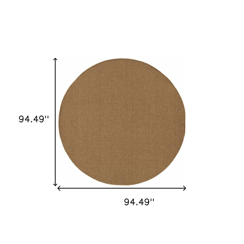 Vane Classic Tone Uv-Resistant Versatile Elegance Round Outdoor Rug - 8' X 8'