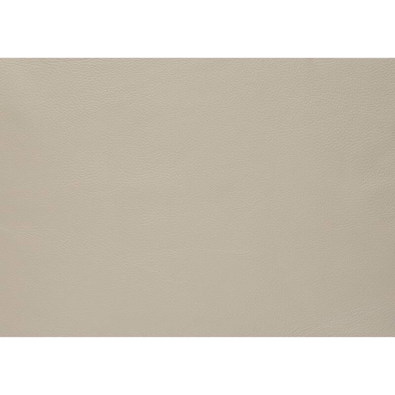 Lisa 88 Inch Sofa, Cream Top Grain and Split Leather, Brown Solid Wood