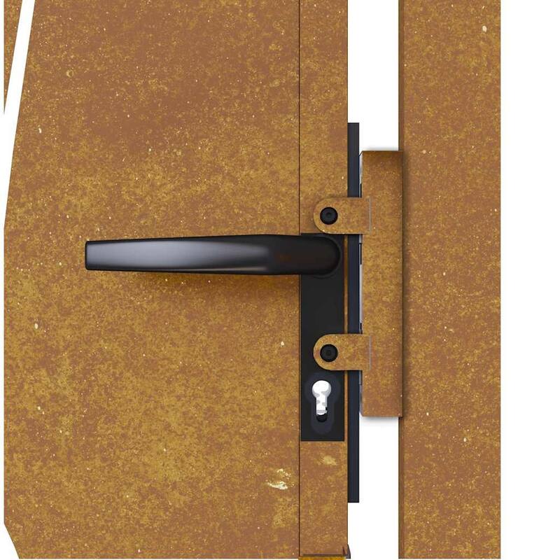 vidaXL Garden Gate 39.4x68.9" Corten Steel Grass Design - 43.3 x 70.9"