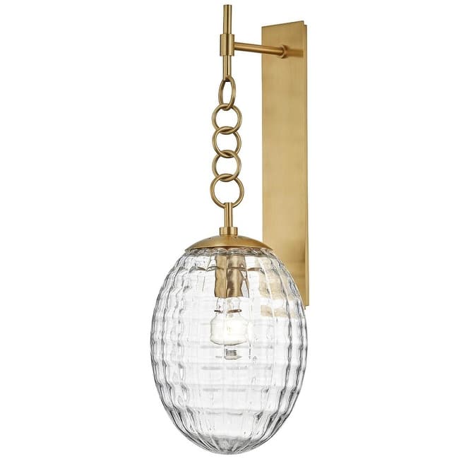 Hudson Valley Lighting Venice Single Light 24" Tall Wall Sconce - Aged Brass
