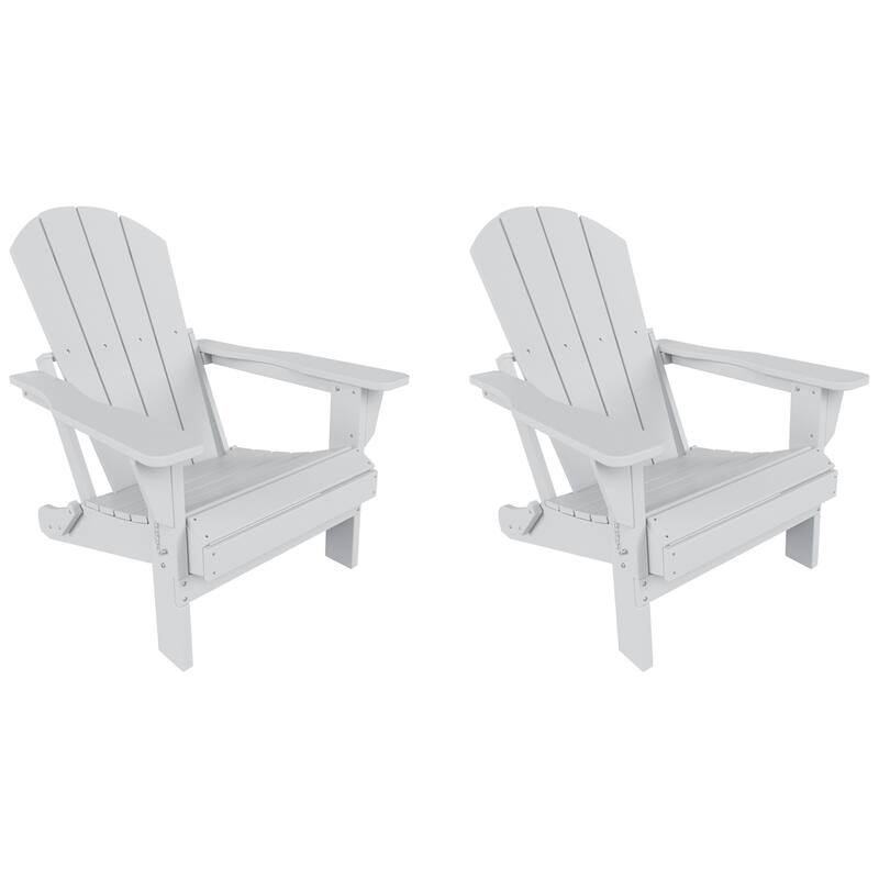 POLYTRENDS Laguna Outdoor Eco-Friendly Poly Folding Adirondack Chair (Set of 2)
