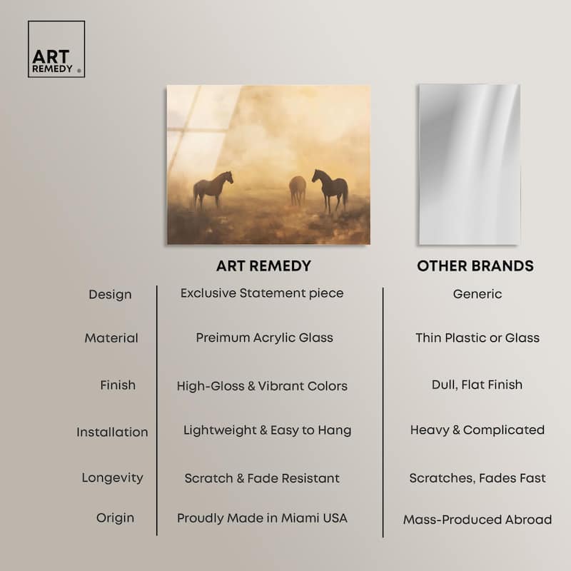 Equine Trio Acrylic by Art Remedy, Ready to Hang