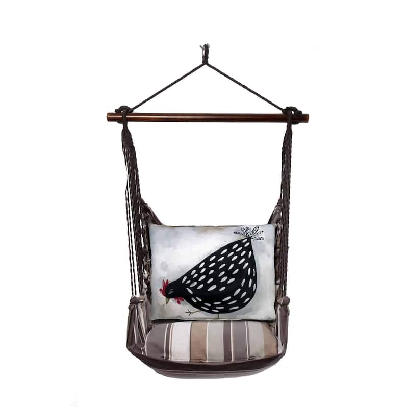 Magnolia Casual Swing Set 4 piece - Slate Gray Stripe w/ Good Chick