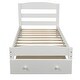 preview thumbnail 2 of 6, Contemporary Twin Bed Frame with Robust Support And Space Saving Drawer