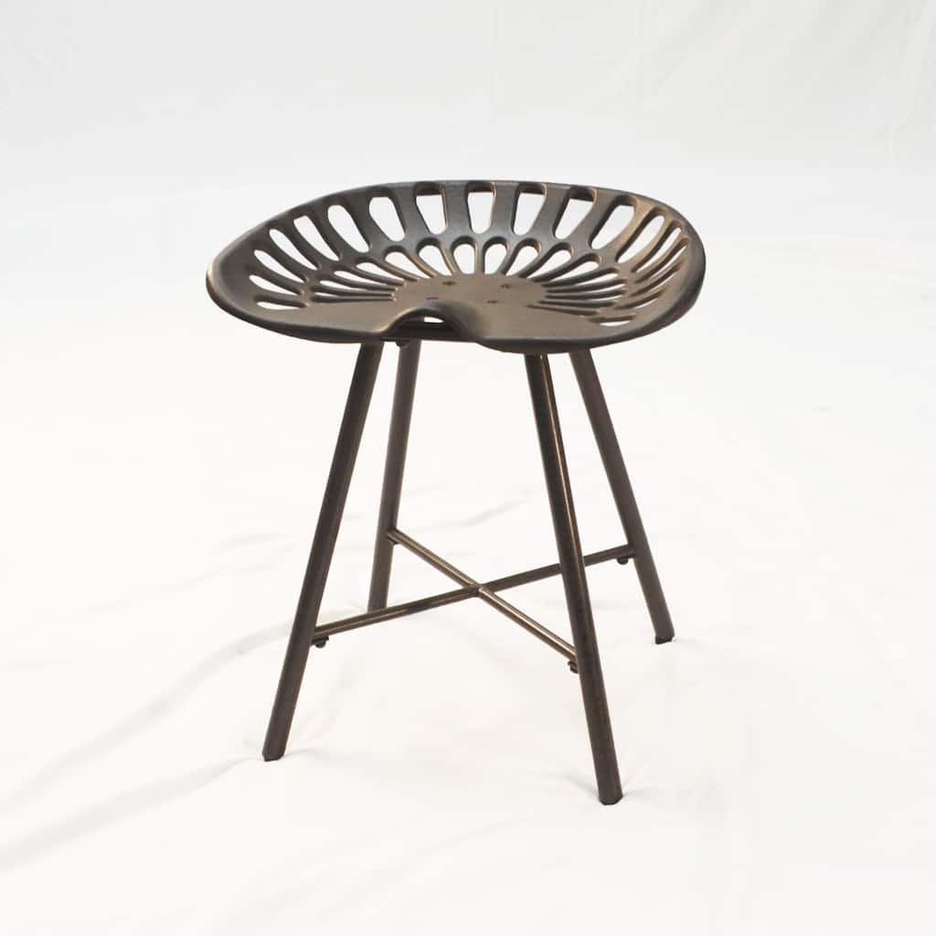 18" Copper Metal Backless Stool - 18