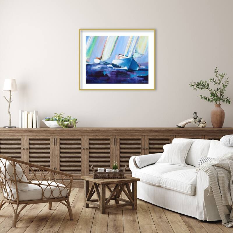 Beating No. 2 by Curt Crain Wood Framed Wall Art Print