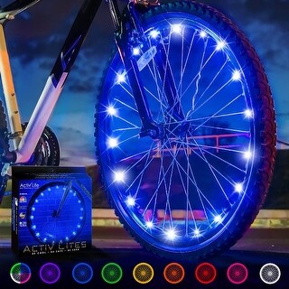 Activ Life LED Bike Wheel Lights (1 Tire, Blue), Brighter & Visible for ...