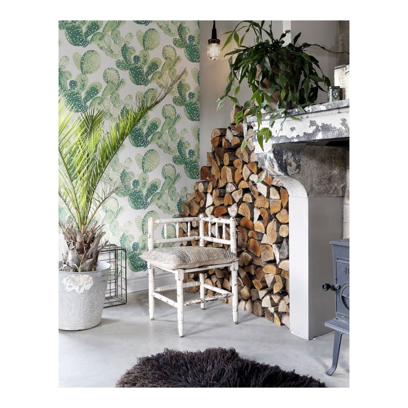 ESTA Home Mimi Green Cactus Wallpaper - 20.5 x 396 x 0.025