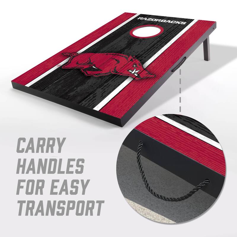 Arkansas Razorbacks NCAA Compact 2x3 Tailgate Cornhole Board Set
