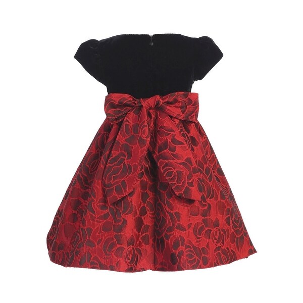 floral velvet jacquard dress