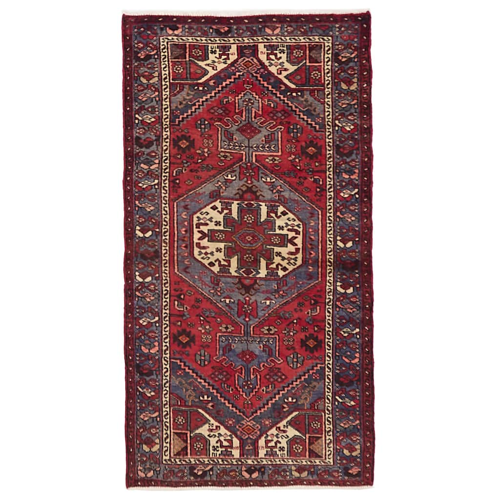 ECARPETGALLERY Hand-knotted Anadol Red Wool Rug - 3'3 x 6'4